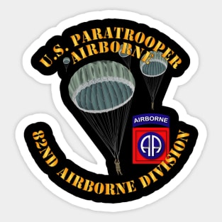 Army - US Paratrooper - 82nd wo Shadow Sticker